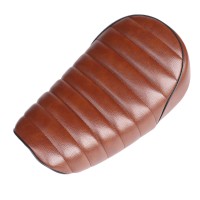  TippoMotu Brown Leather Solo Motorcycle Seat - Comfortable and Stylish Upgrade for Custom Bikes