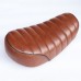  TippoMotu Brown Leather Solo Motorcycle Seat - Comfortable and Stylish Upgrade for Custom Bikes